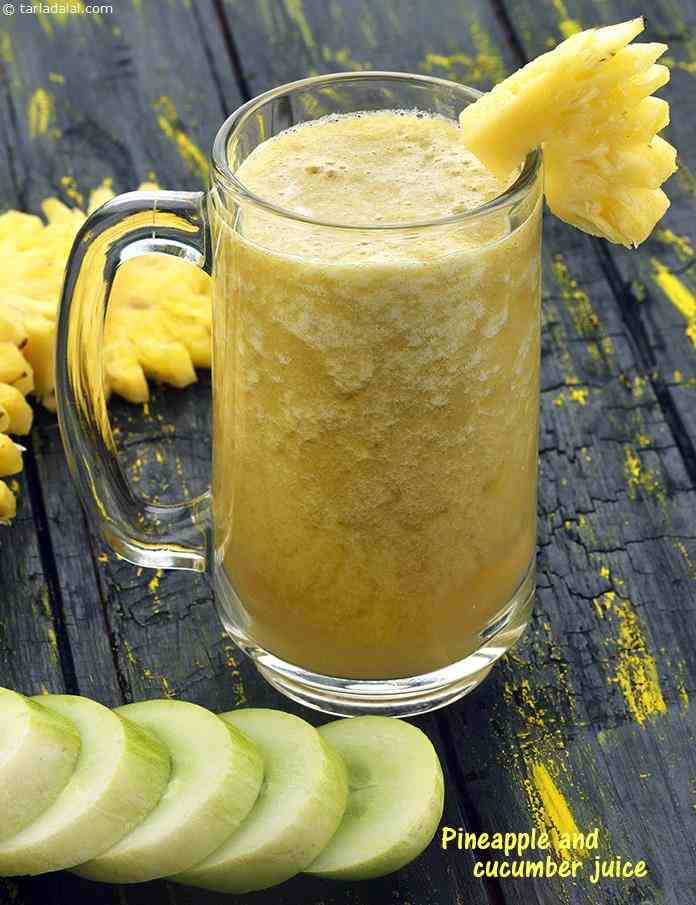 Fresh Complexion Express, Pineapple and Cucumber Juice recipe, Healthy Juices Recipes