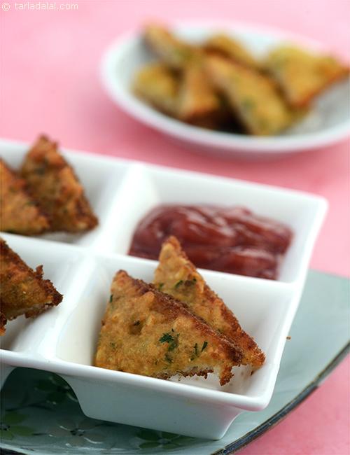 Yellow Moong Toast recipe, with mashed Potatoes