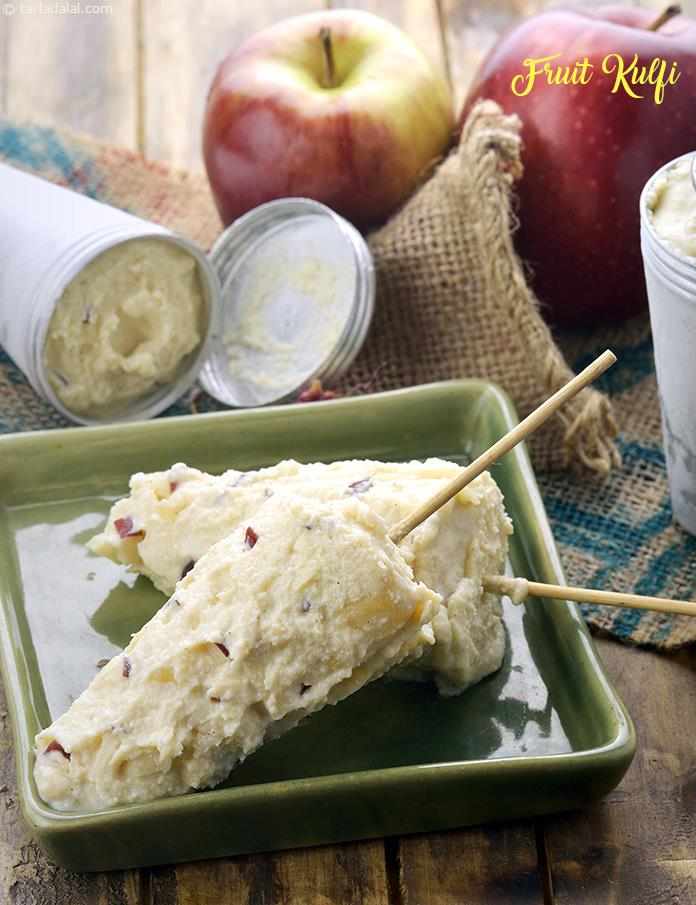 Fruit Kulfi, Banana and Apple Kulfi recipe, Indian Chaat Recipes