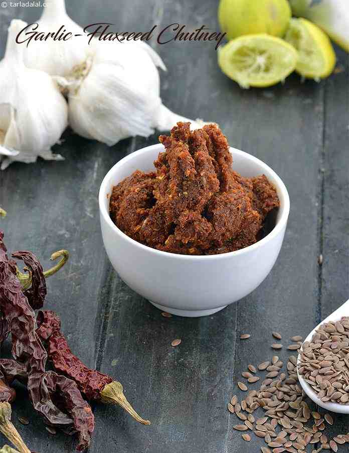 Garlic- Flaxseed Chutney recipe