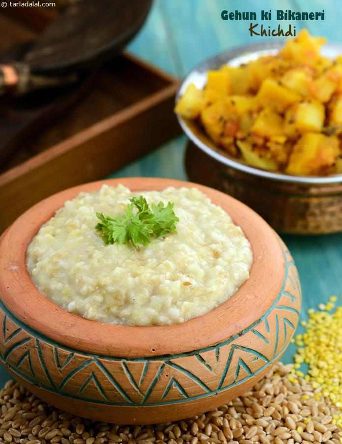 gehun ki Bikaneri khichdi recipe | Rajasthani gehun ki khichdi | wheat and moong dal Jain khichdi |