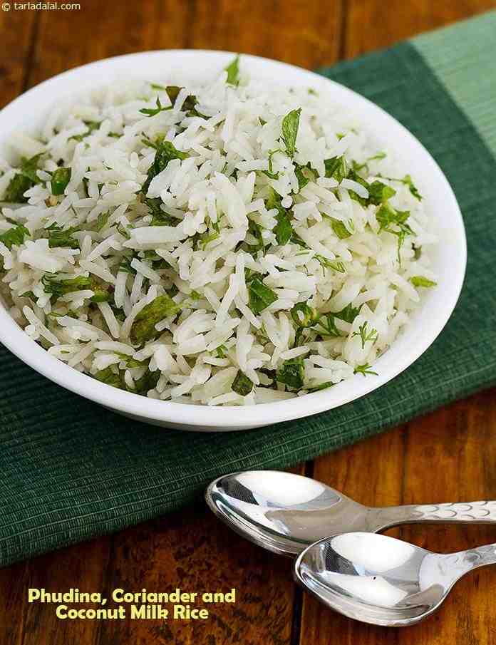 Phudina, Coriander and Coconut Milk Rice