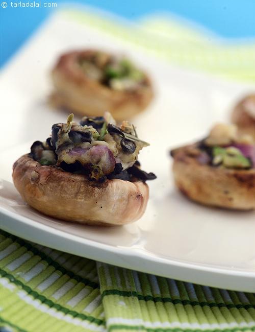 Grilled Mediterranean Mushrooms recipe, Sizzler Recipes | Barbeque Recipes