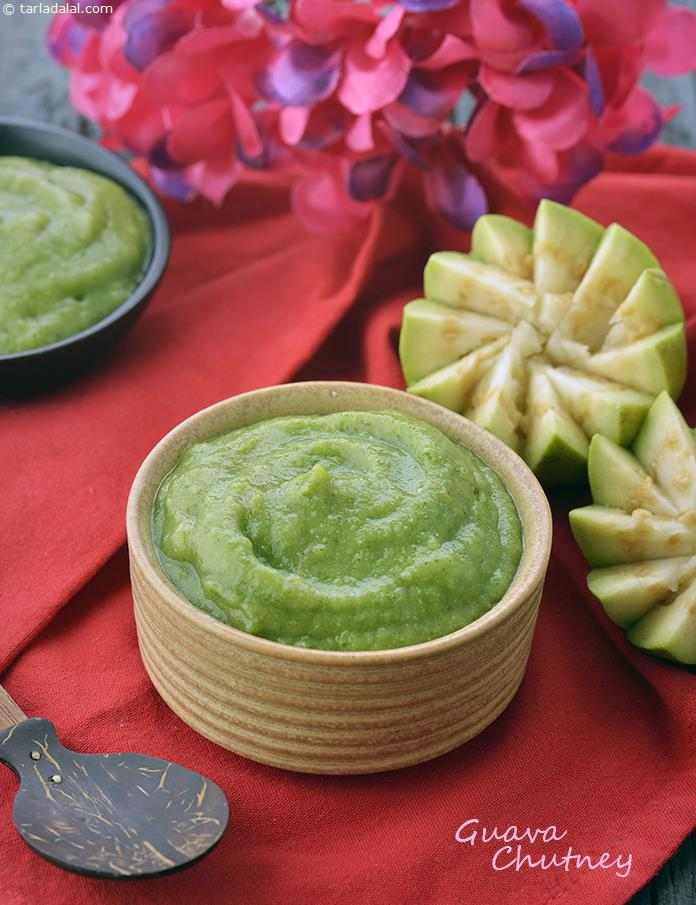 guava chutney recipe | amrood chutney | spicy peru chutney |