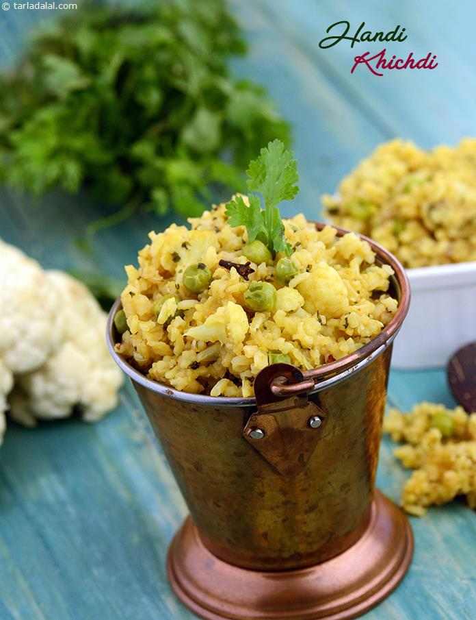 handi khichdi recipe | brown rice vegetable khichdi | zero oil khichdi |