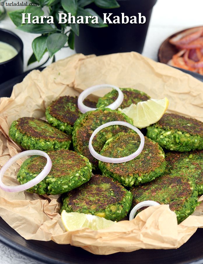 hara bhara kebab on tava recipe | healthy hara bhara kabab | spinach and green peas cutlet |