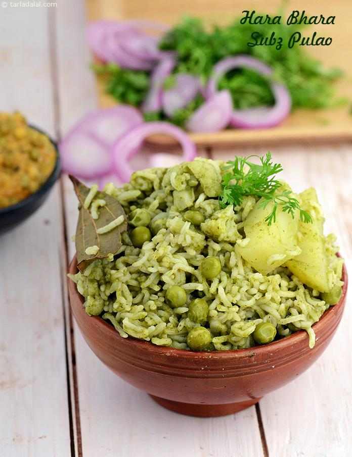 Hara Bhara Subz Pulao recipe
