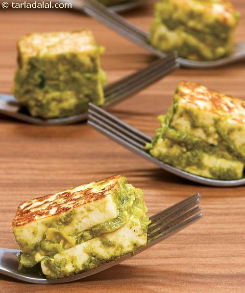 Hara Tava Paneer ( Healthy Starter Recipe )