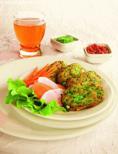 Hare Chane Ke Kebab ( Kebabs and Tikkis Recipes)