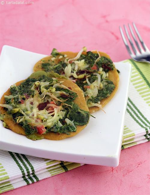 Hari Chila Roti recipe, Whole Wheat Pancakes with spinach and methi