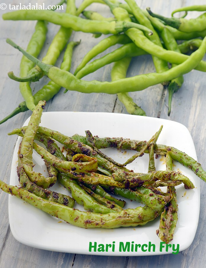 hari mirch fry recipe | Indian mirchi fry | instant green chilli fry