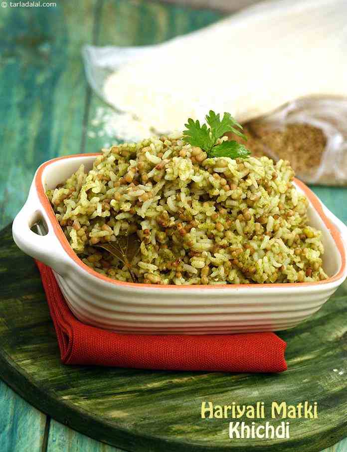 Hariyali Matki Khichdi recipe