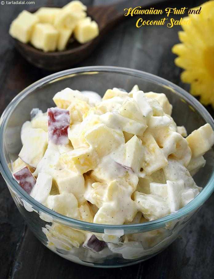 Hawaiian Fruit and Coconut Salad recipe, Vegetarian Recipes