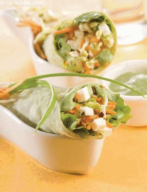 Herbed Cottage Cheese Wrap ( Wraps and Rolls) recipe