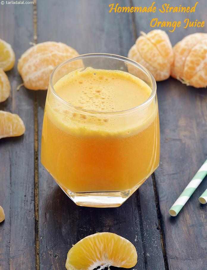 घर का बना संतरे का जूस रेसिपी | लिक्वीड डाइट रेसिपी |  homemade strained orange juice in hindi