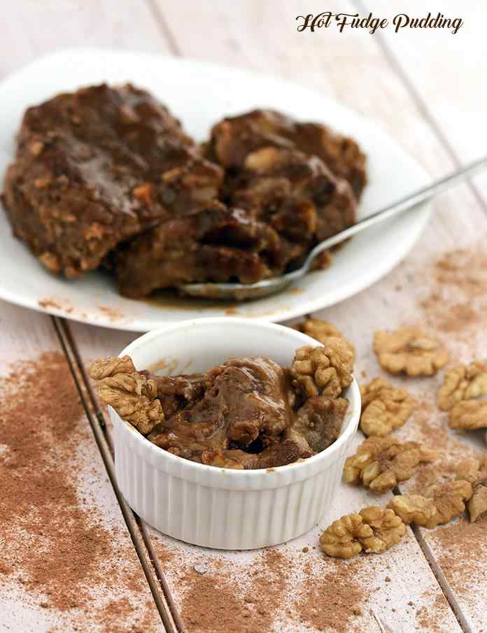 Hot Fudge Pudding recipe, Indian Vegetarian Recipes