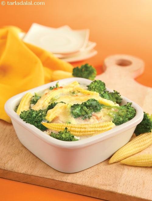 Huanciana Broccoli and Baby Corn ( Exotic Diabetic Recipe ), Huanciana Broccoli and Baby Corn