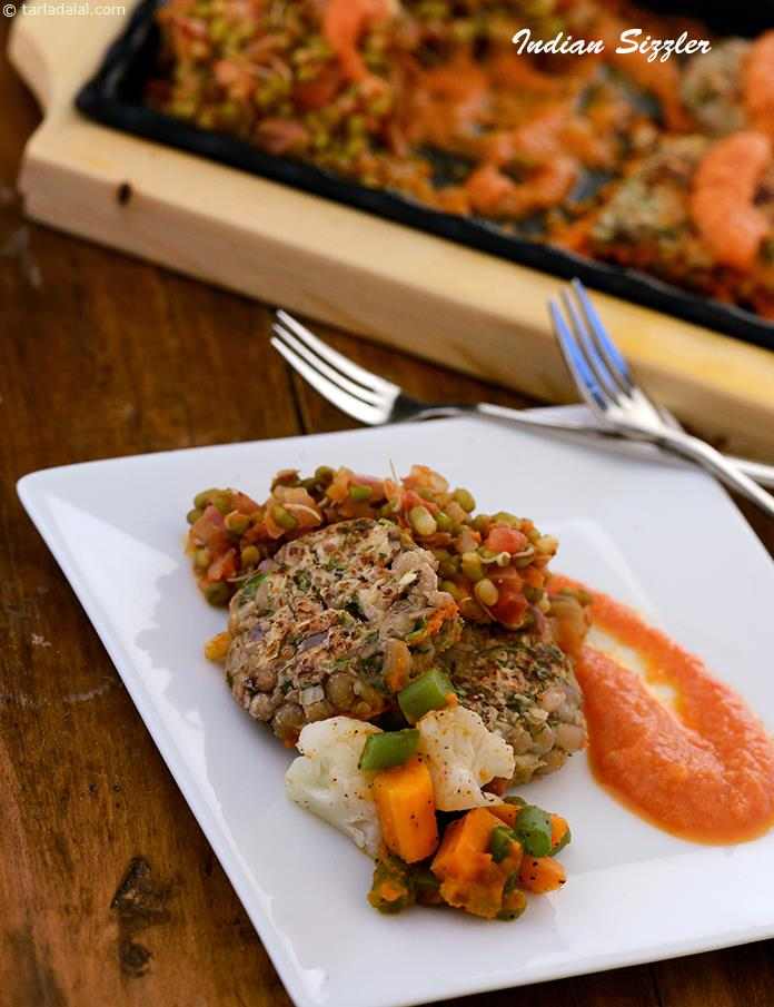 इन्डीयन सिजलर रेसिपी, Indian Sizzler Recipe In Hindi