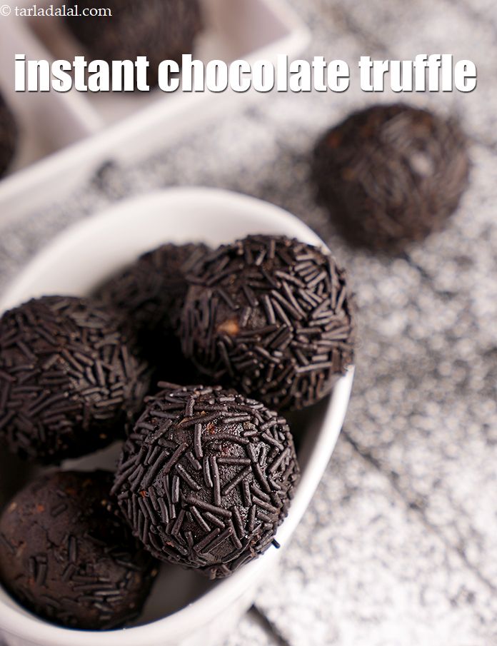 instant chocolate truffle recipe | homemade chocolate truffles | dark chocolate ganache truffles |