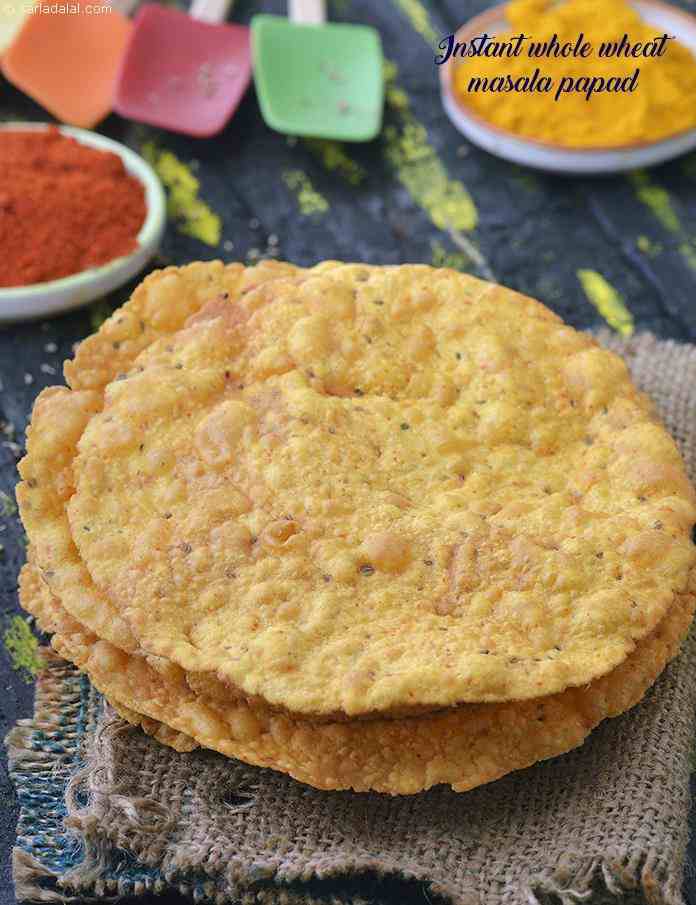 Instant Whole Wheat Masala Papad recipe