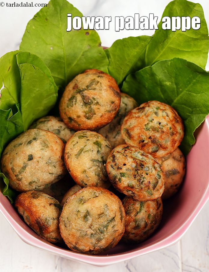 jowar palak appe recipe | instant jowar appe | healthy palak appe |
