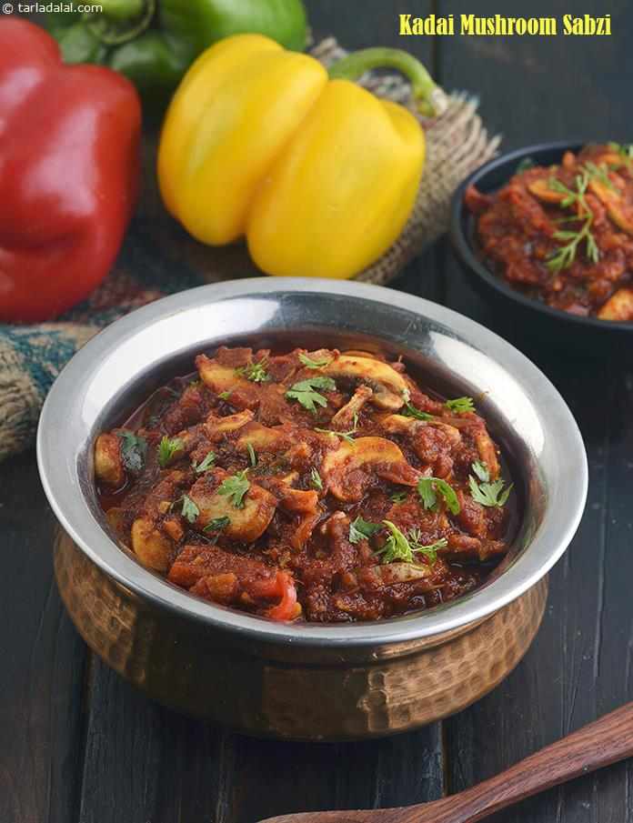 Kadai Mushroom Sabzi, Veg recipe