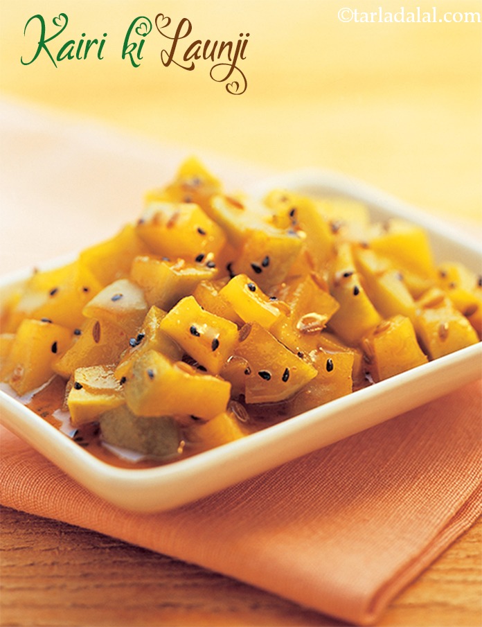 Kairi ki Launji recipe, Raw mango Launjee,  Tarla Dalal