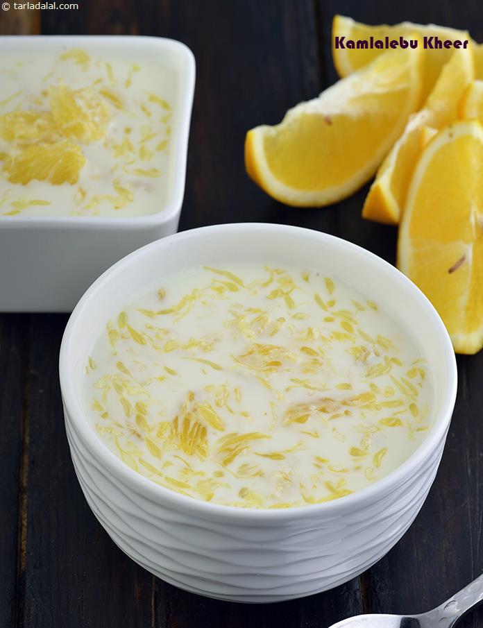 Kamlalebu Kheer, Healthy Bengali Orange Kheer recipe