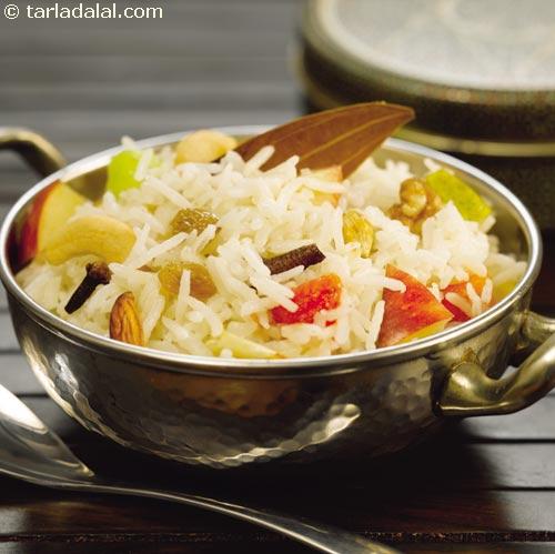 Kashmiri Fresh Fruit Rice recipe