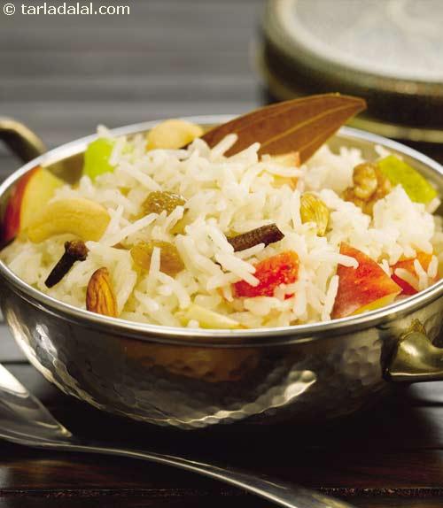 Kashmiri Fruit Stir-Fry Rice recipe, Stir Fry Recipes