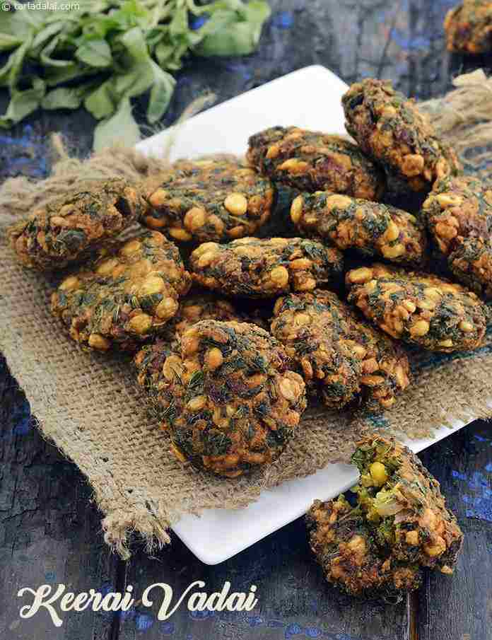 Keerai Vadai, Amaranth Leaves Vada recipe