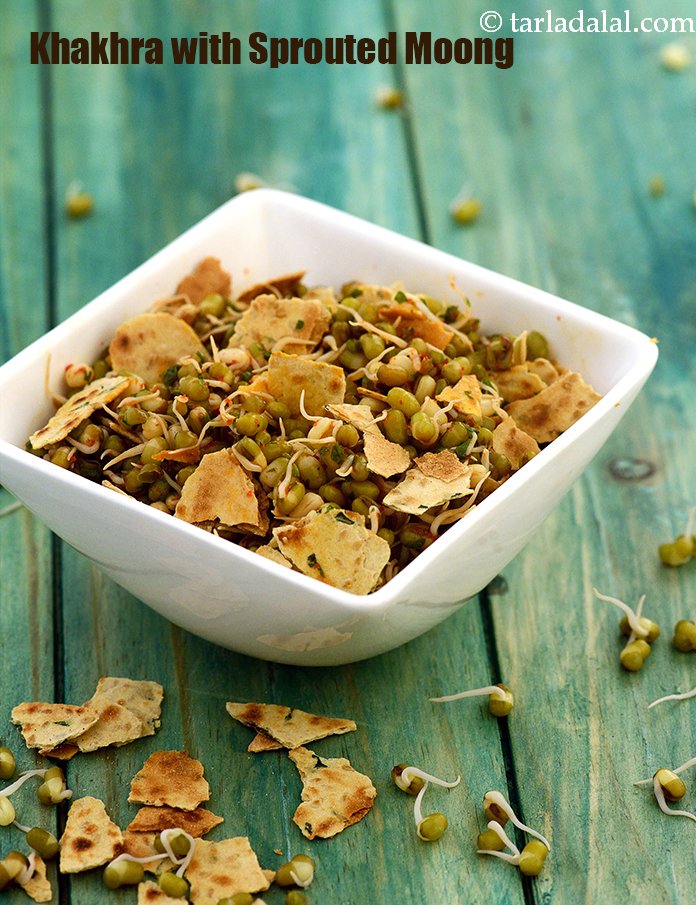 Khakhra with Sprouted Moong recipe