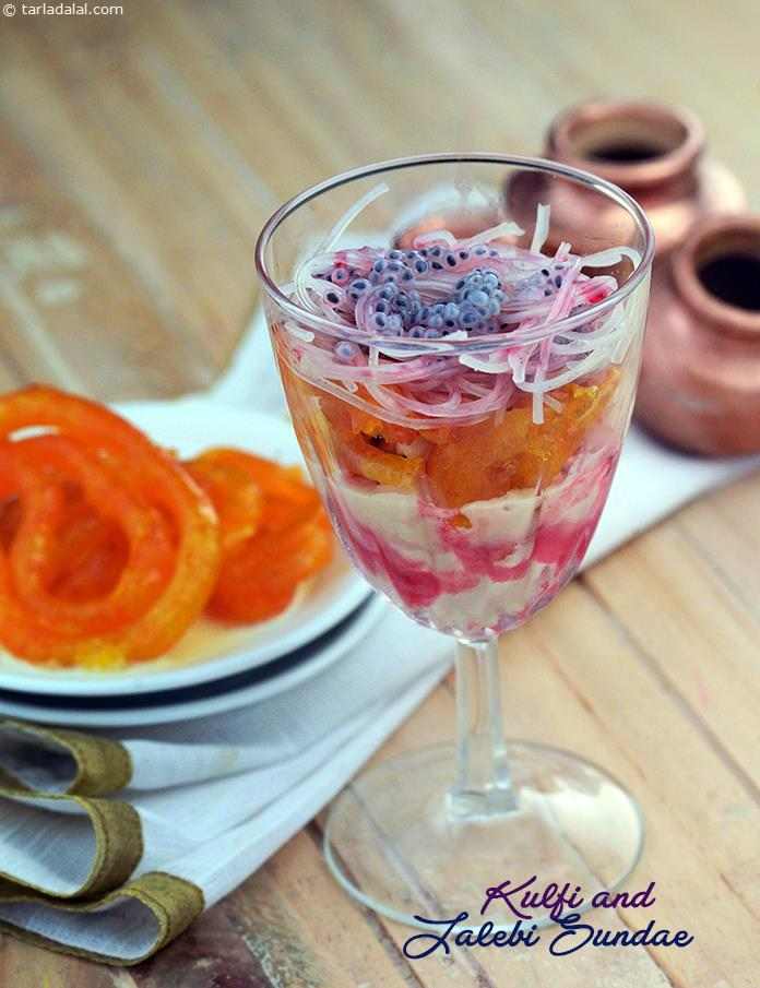कुल्फी एण्ड जलेबी सन्डे रेसिपी, Kulfi and Jalebi Sundae Recipe In Hindi