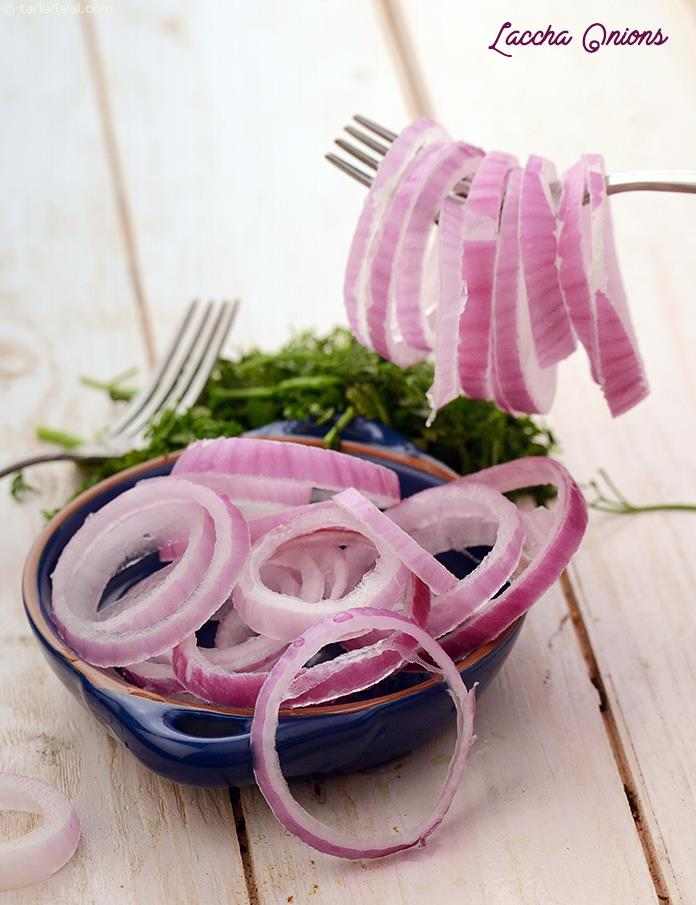 Laccha Onions (  Kebabs and Tikkis Recipes)