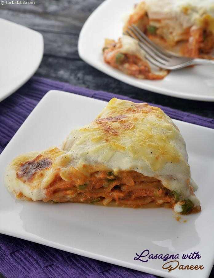 Veg Lasagne with Paneer