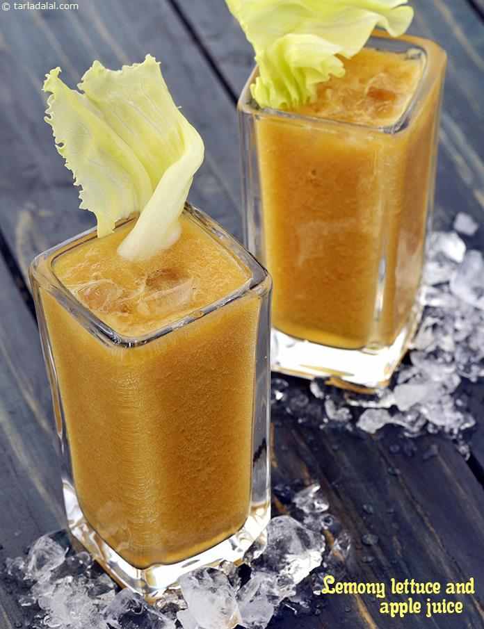 Lemony Lettuce Drink, Lemony Lettuce and Apple Juice