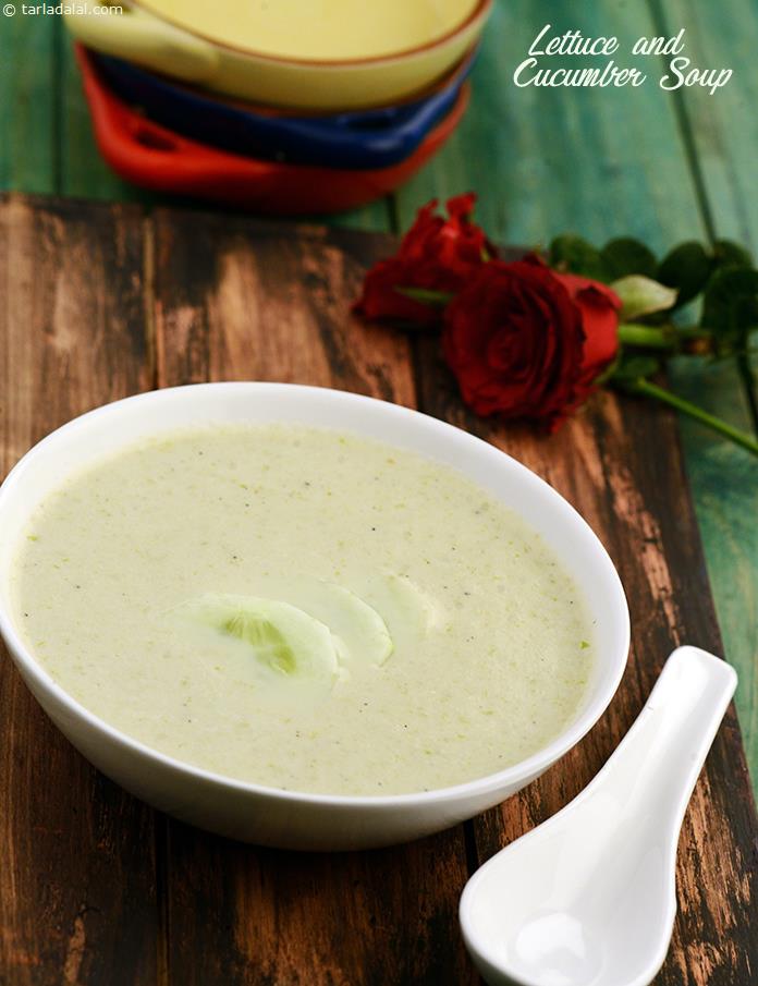 Lettuce and Cucumber Soup ( Microwave Recipe )