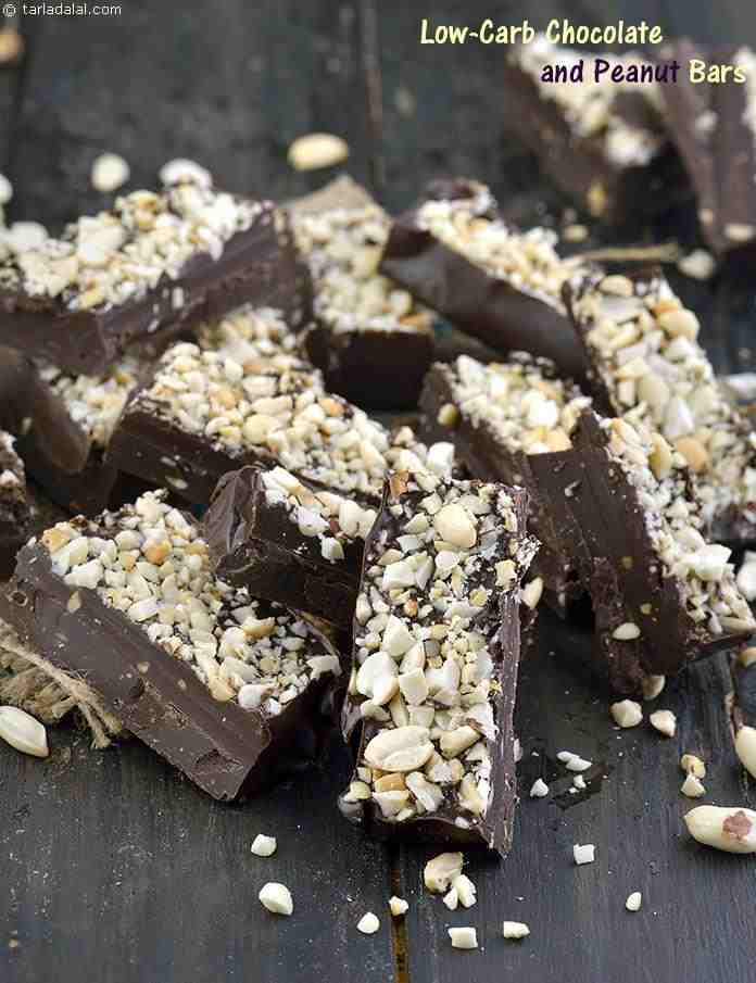 Low- Carb Chocolate and Peanut Bars, No Bake recipe