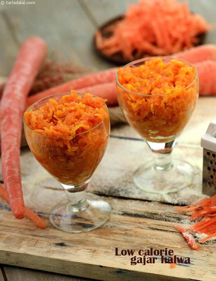Low Calorie Gajar Halwa recipe, Quick Gajar Halwa