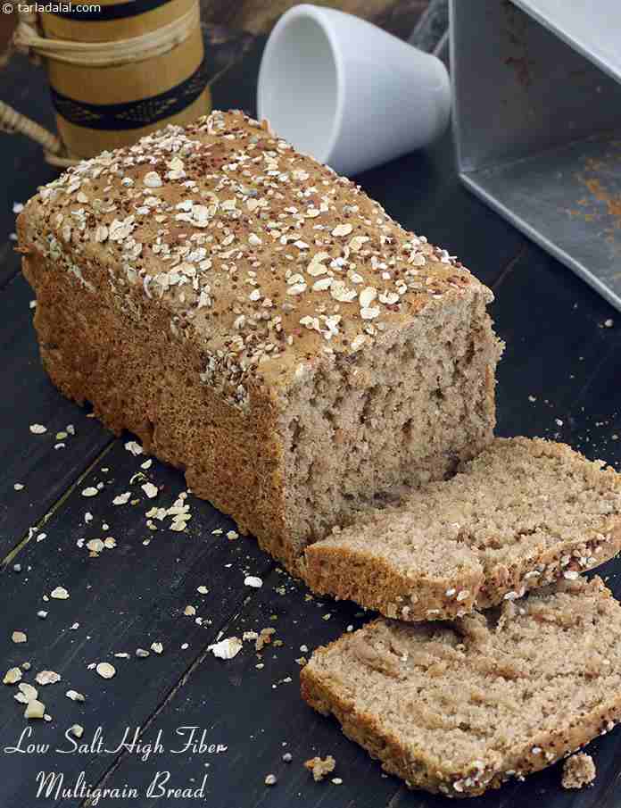 Low Salt Â Multigrain Bread | low sodiumÂ High Fiber Multigrain Bread | Â Heart-Healthy Multigrain Bread |Â Blood Pressure-Friendly Multigrain Bread |