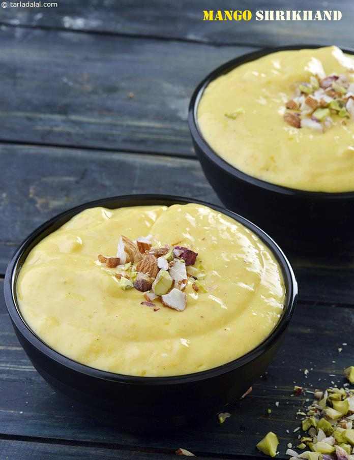 mango shrikhand recipe | aamrakhand | instant mango shrikhand |