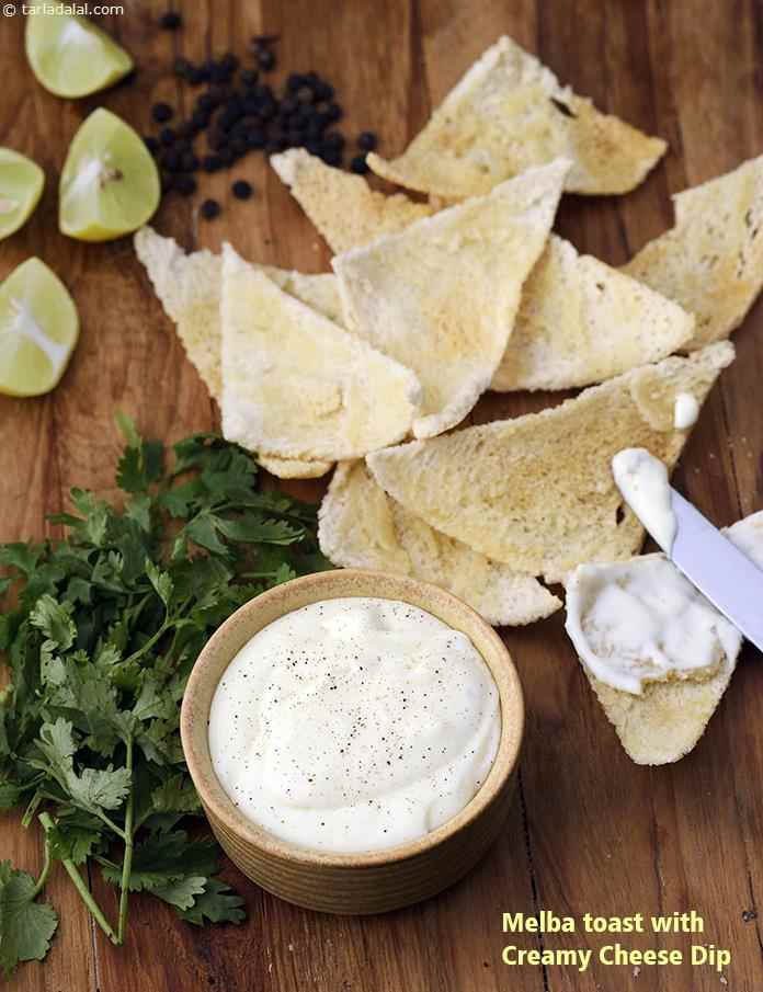 Melba Toast with Creamy Cheese Dip ( Tiffin Treats) recipe