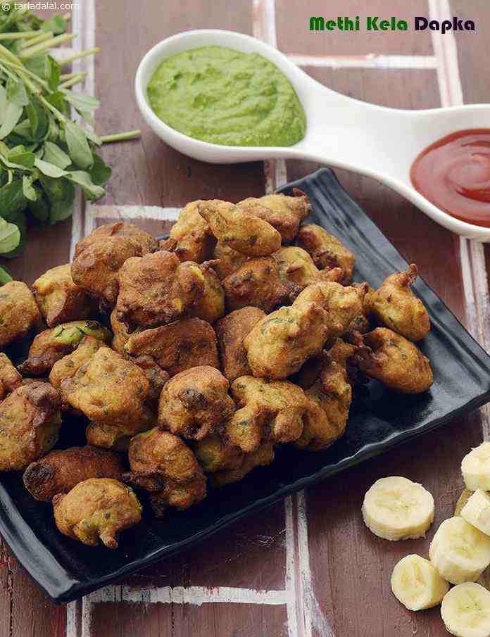 Methi Kela Dapka, Gujarati Snack recipe
