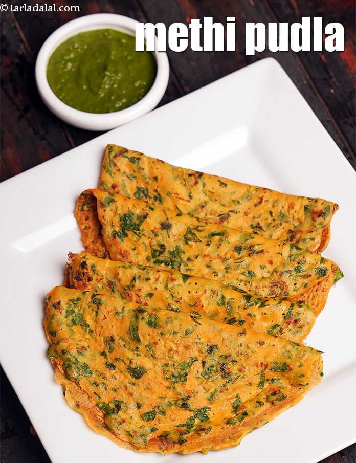 methi pudla recipe | methi chilla | healthy fenugreek pancakes |