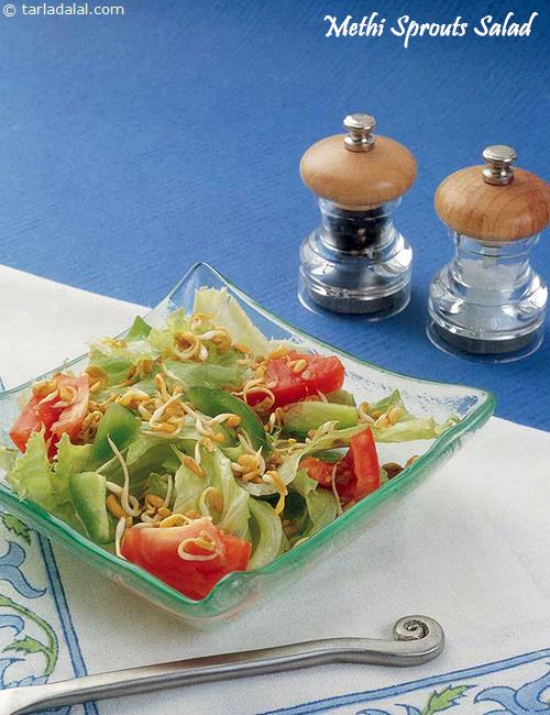 Methi Sprouts Salad recipe