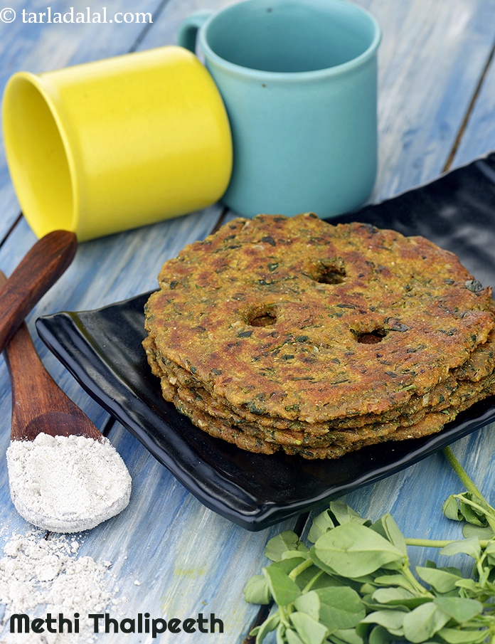 methi thalipeeth recipe | kanda thalipeeth Maharashtrian Breakfast | jowar methi thalipeeth | methi millet flat bread |