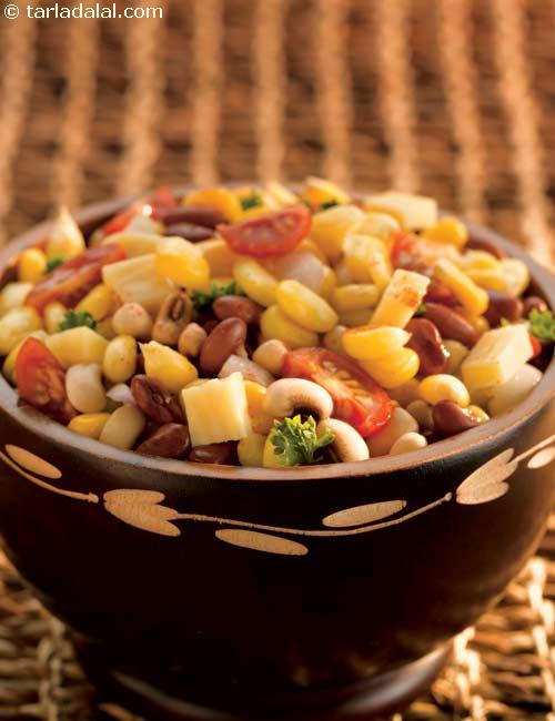 Mexican Corn, Bean and Cheese Salad recipe, Corn Recipes