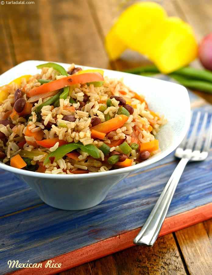 Mexican Rice (  Zero Oil Dal and Chawal) recipe