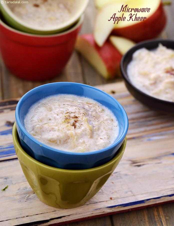 Microwave Apple Kheer recipe, Indian Microwave  Recipes