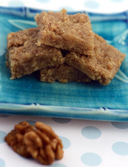 Walnut Barfi, Microwave Walnut Barfi